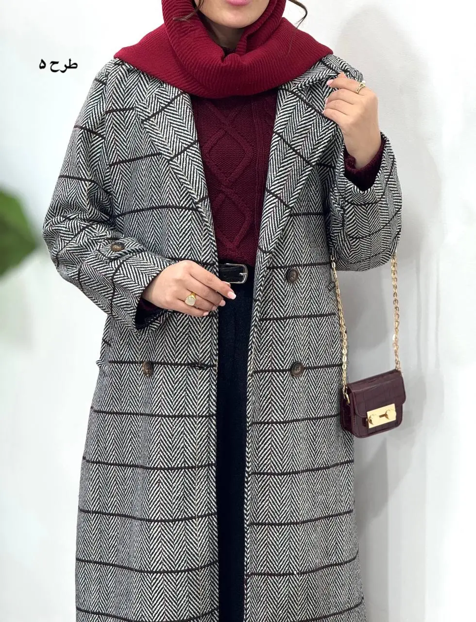 پالتو پشمی بلند آستردار شبنم